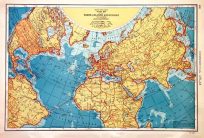 Rand McNally Flight Map of North Atlantic and Eurasia