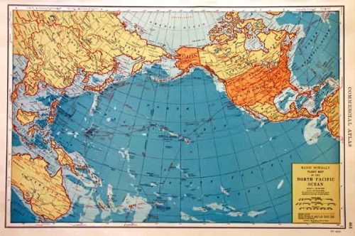 Rand McNally Flight Map of North Pacific