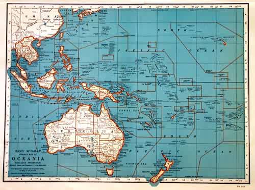 Rand McNally Popular Map of Oceania Rand McNally Popular Map of Oceania