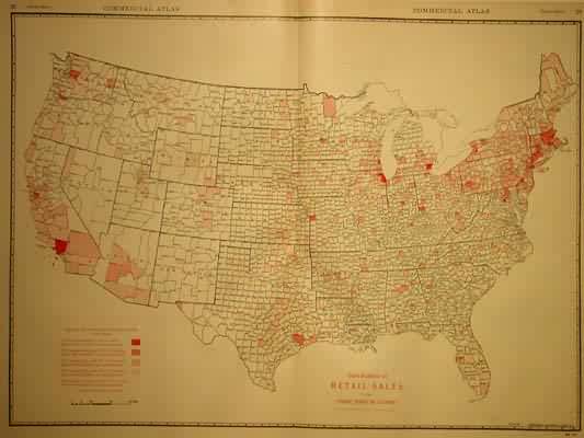 Distribution Retail Sales in the United States by Counties
