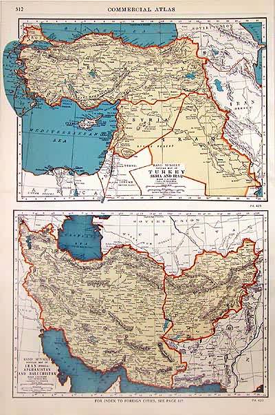 Rand McNally Popular Map of Turkey