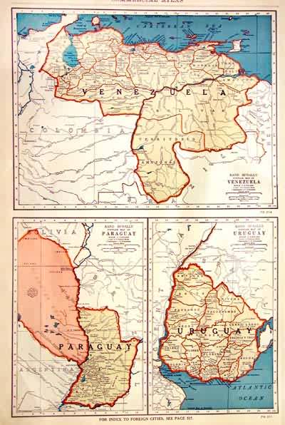 Rand McNally Popular Map of Venezuela