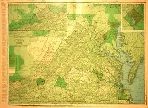 Rand McNally Standard Map of Virginia