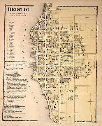 Plan of Bristol, Bristol County - Art Source International