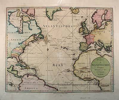 Karte des Atlantischen Oceans