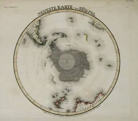 Neueste Karte vom Sud-Pol (South Pole)