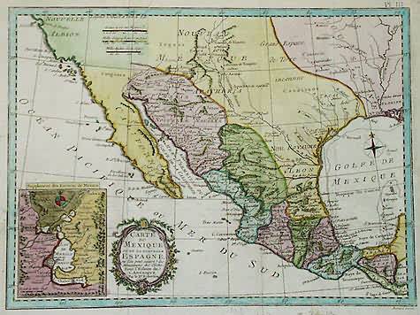 Carte Du Mexique ou de la nouvelle Espagne (MEXICO) - Art Source ...