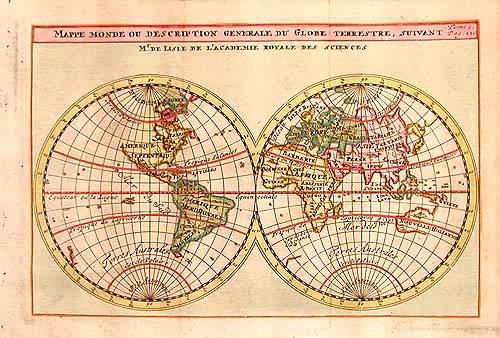 Mappe Monde Ou Description General Du Globe Terrestre Mappe Monde Ou Description General Du Globe Terrestre