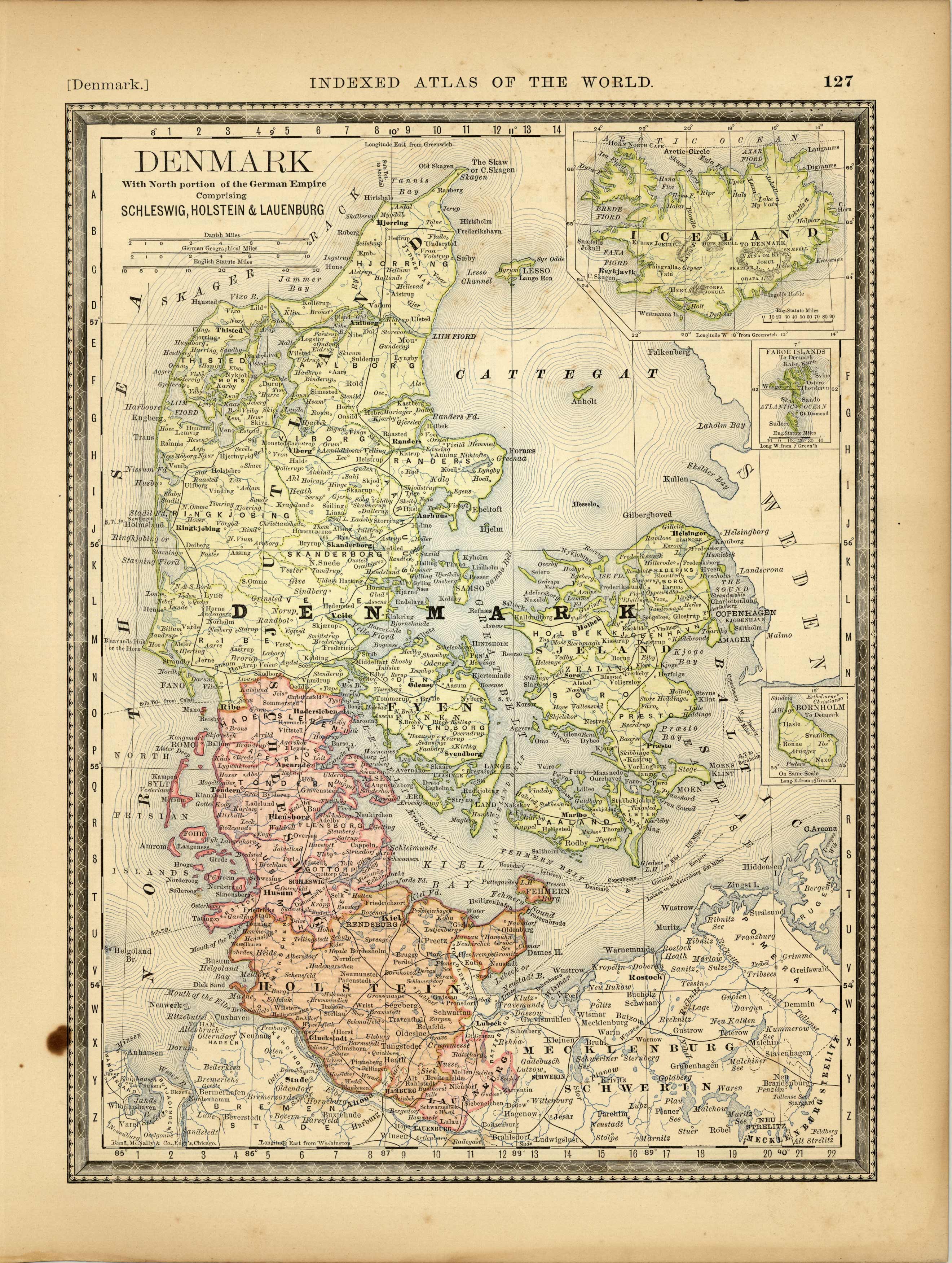 Denmark- with North Portion of the German Empire Comprising Schleswig