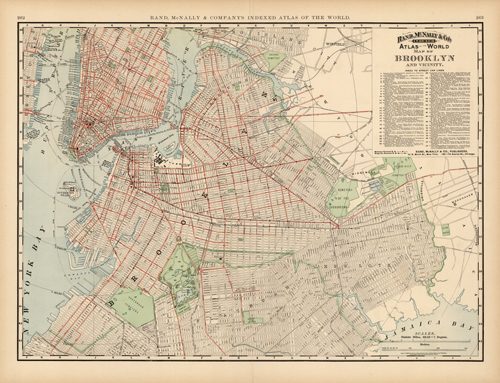 Map of Brooklyn and Vicinity