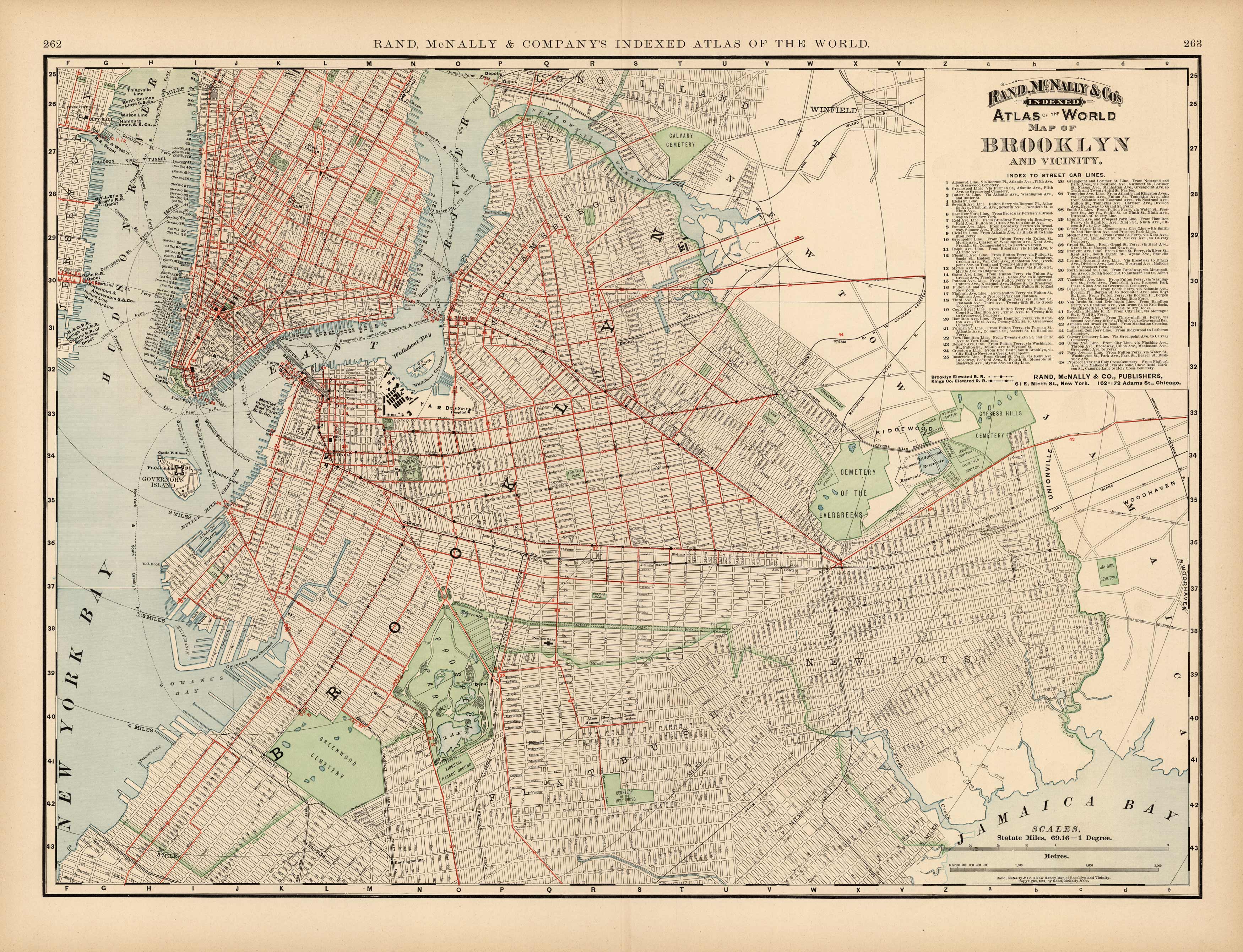 Map of Brooklyn and Vicinity - Art Source International