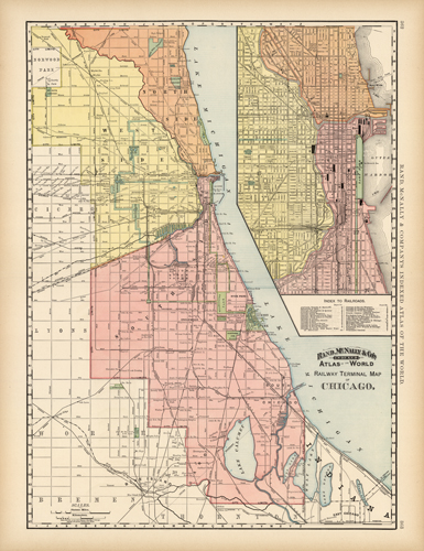 Railway Terminal Map of Chicago