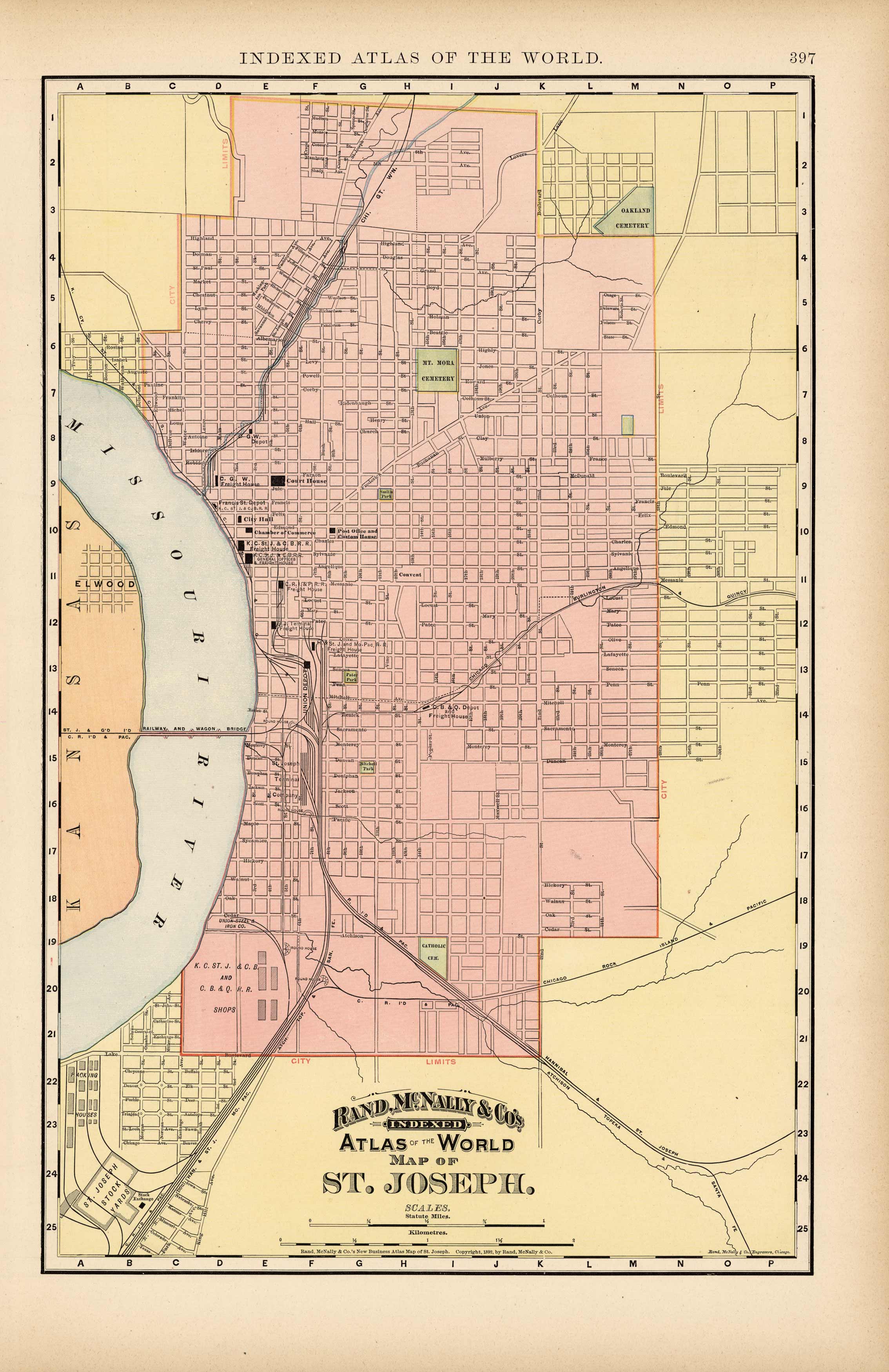 Map of St. Joseph Map of St. Joseph