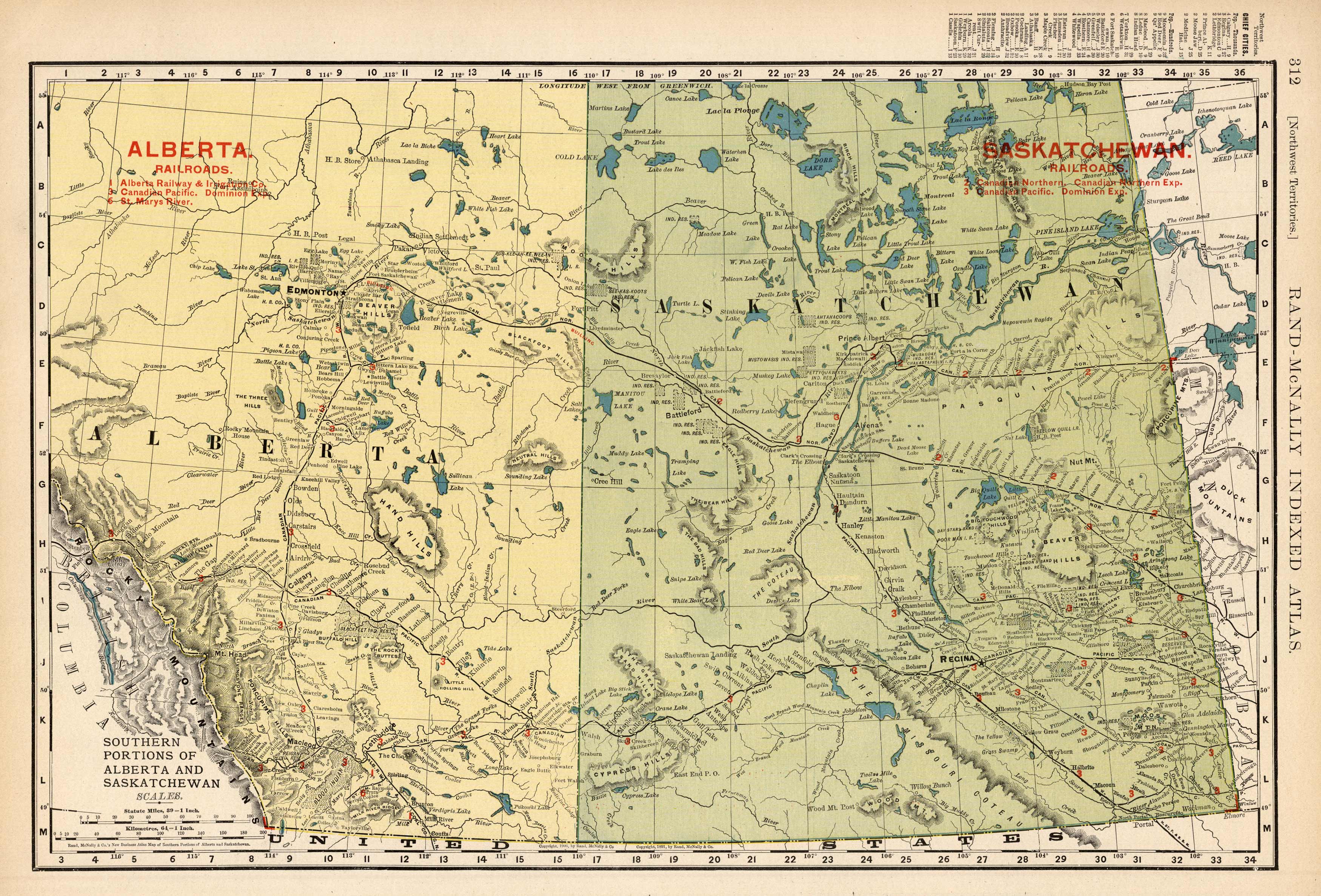 Alberta. Saskatchewan. (Canada) Alberta. Saskatchewan. (Canada)