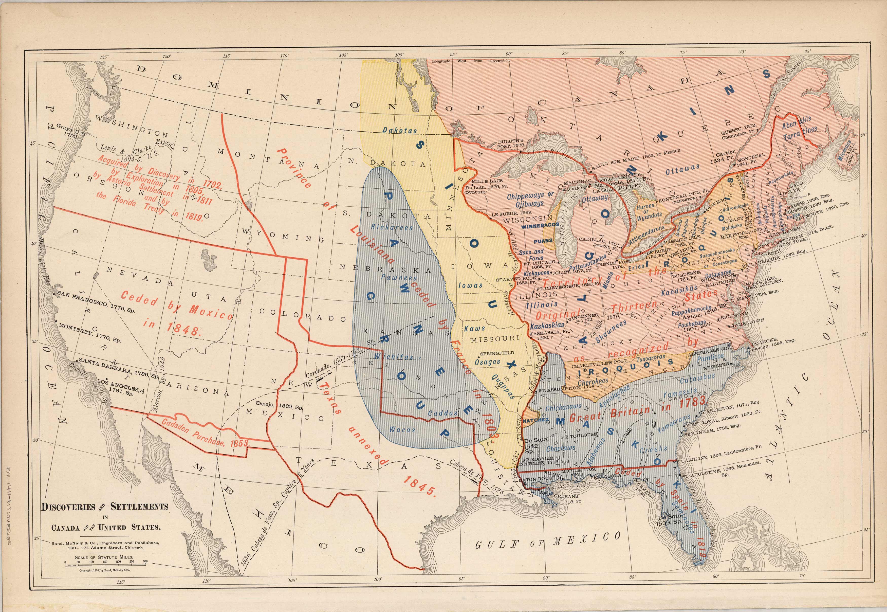 Discoveries and Settlements in Canada and United States