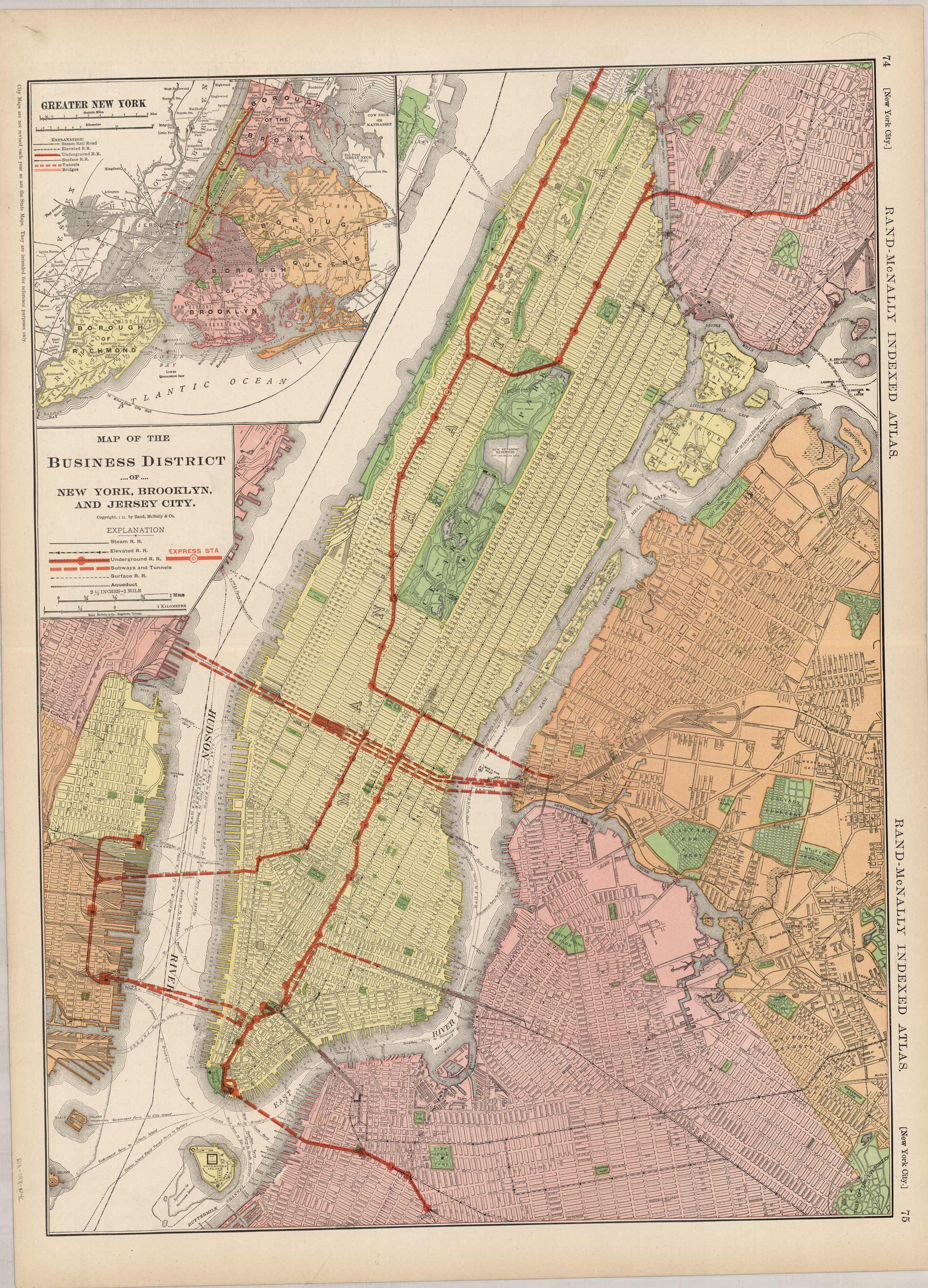 Map of the Business District of New York Map of the Business District of New York