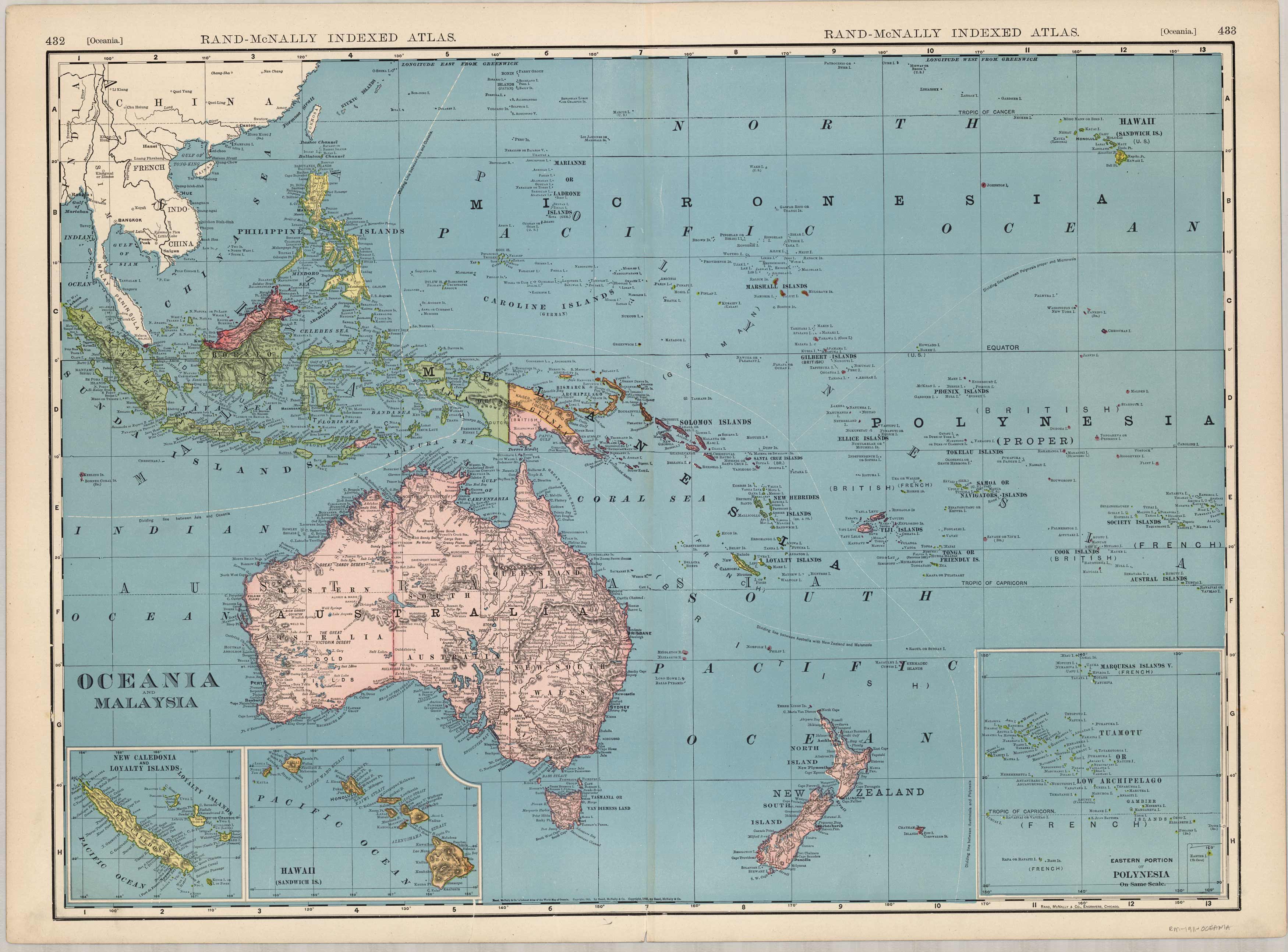 Oceania and Malaysia