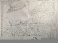 Black and White Mileage Map of New York