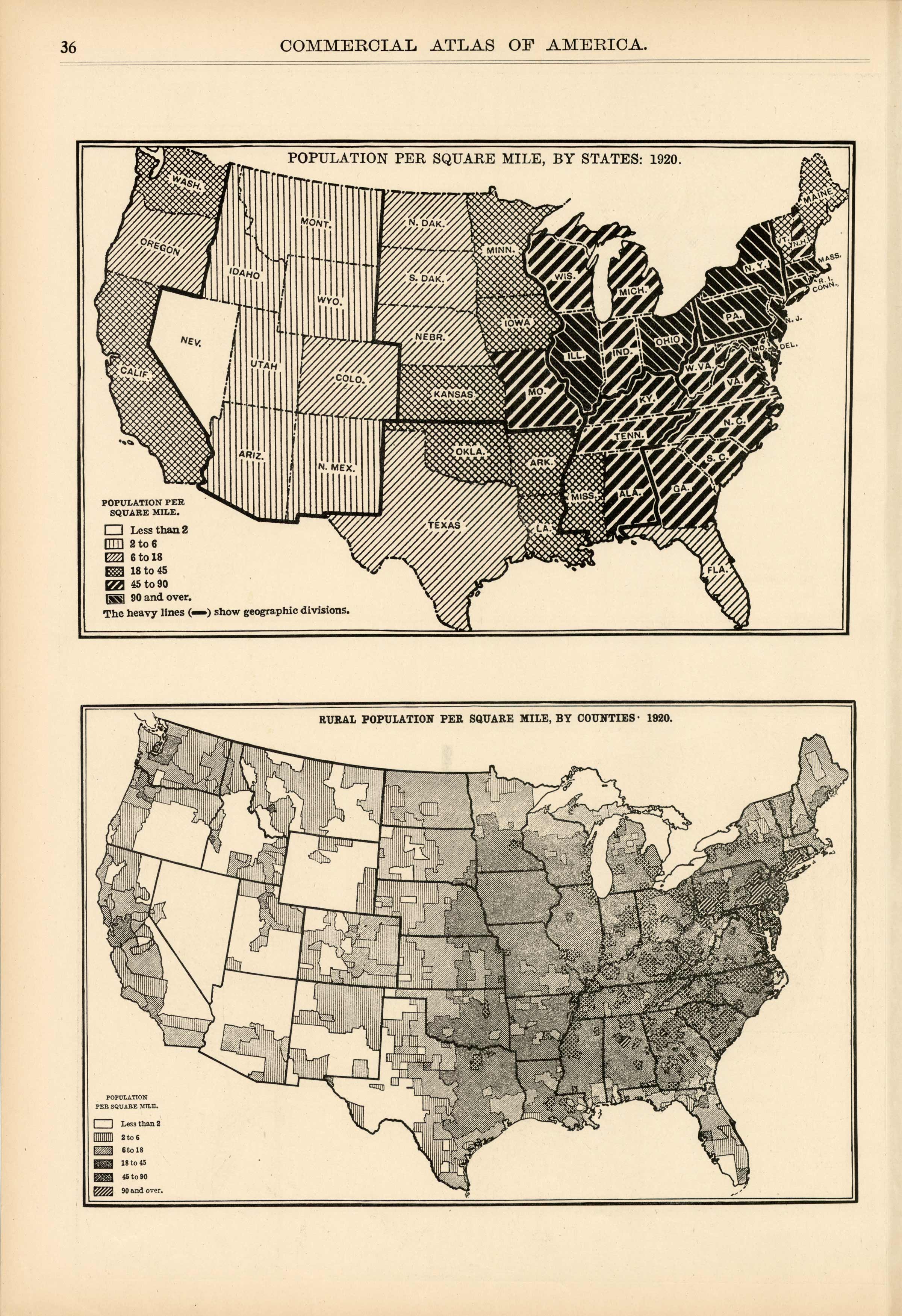 United States - Population per Square Mile - Rural Population per Square Mile