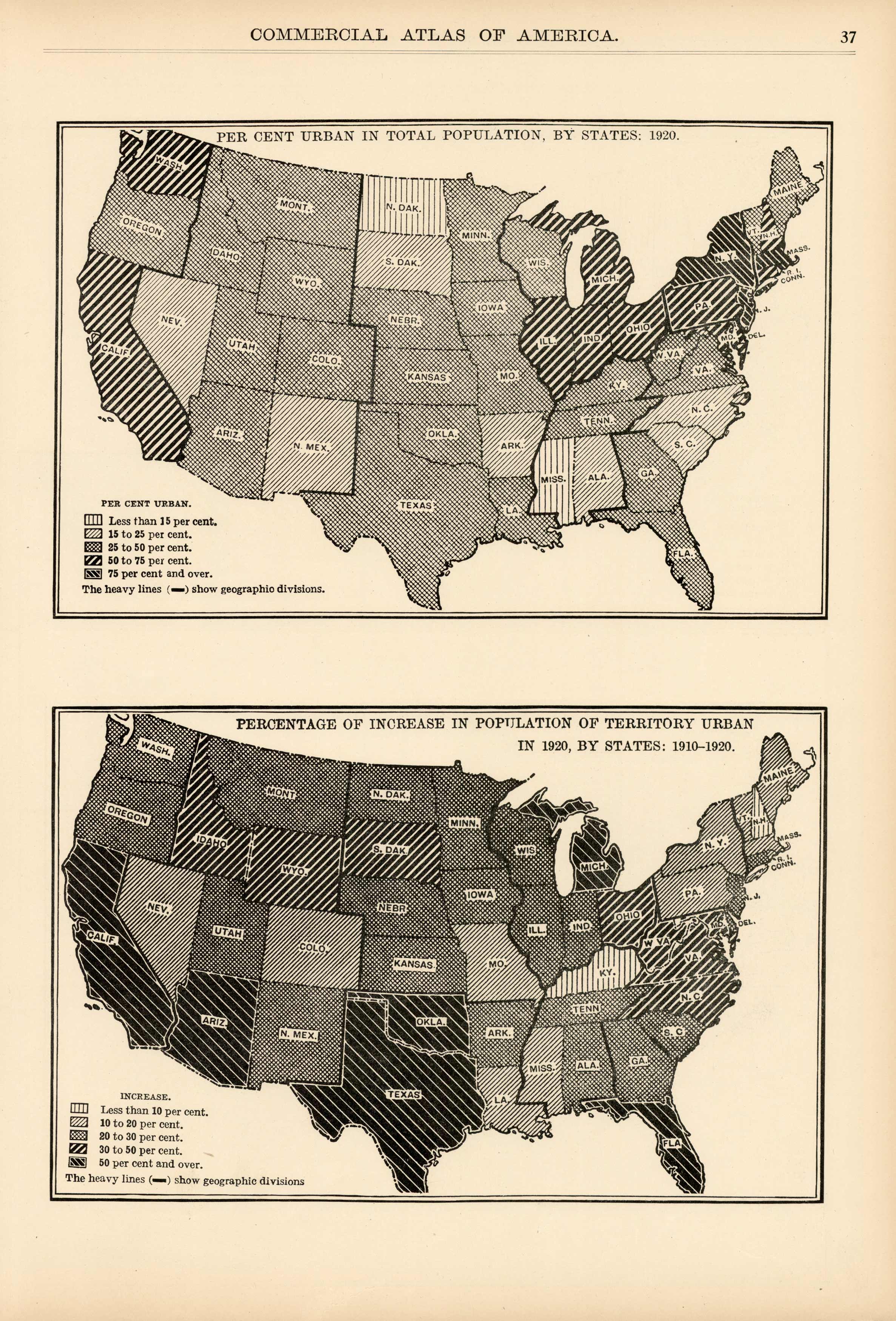 United States - Percentage of Increase in Population in Urban Areas - Pecent Urban Population