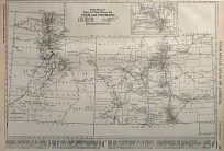 Black and White Mileage Map of Utah and Colorado