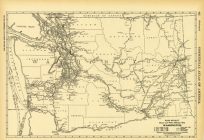 Black and White Milage Map of Washington