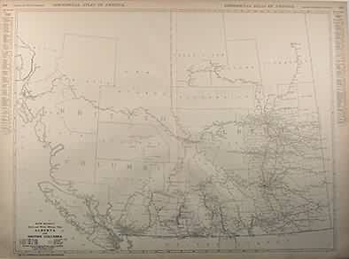 Map of Alberta and British Columbia