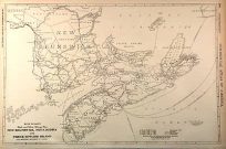 Rand McNallys Black and White Milage Map of New Brunswick
