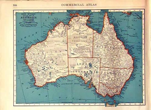 Rand McNally Popular Map of Australia