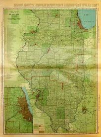 Rand McNally Standard Map of Illinois