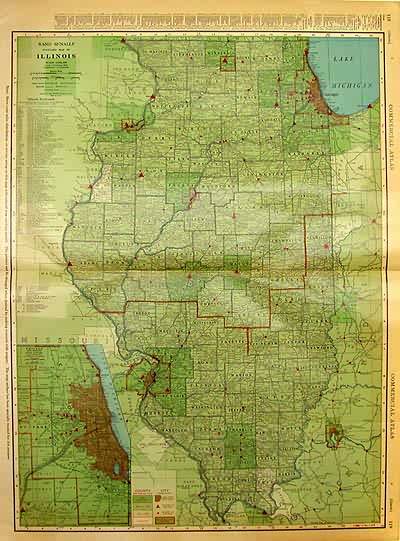 Rand McNally Standard Map of Illinois