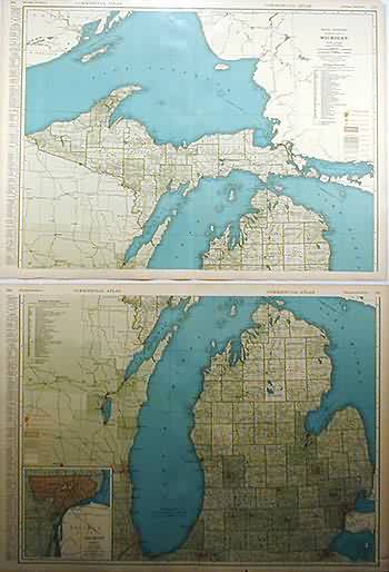 Standard Map of Michigan (Northern & Southern Sections)