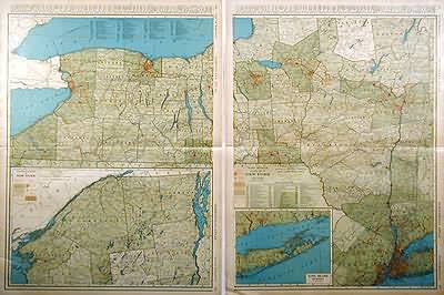 Standard Map of New York (Eastern & Western Section)