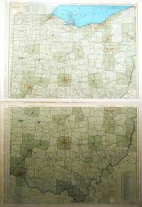 Standard Map of Ohio (Northern & Southern Sections)