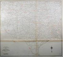 Standard Highway Milage Map of South Central United States