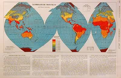 Temperature Provinces and ocean currents