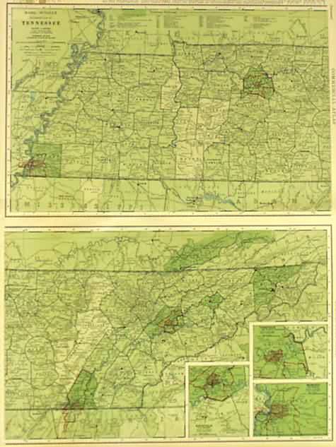 Rand McNally Standard Map of Tennessee