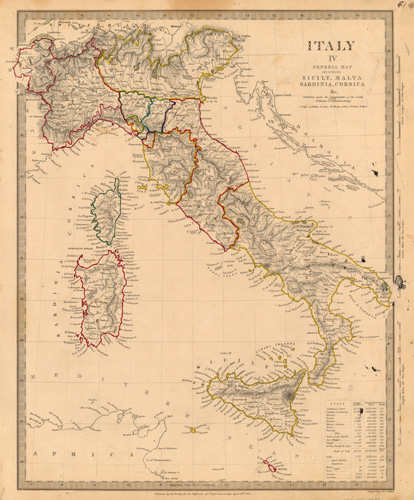 Italy IV General Map Including Sicily Italy IV General Map Including Sicily