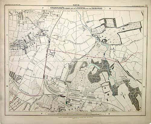 Stanfords Library Map of London and its Suburbs - Sheet 24' Stanfords Library Map of London and its Suburbs - Sheet 24'