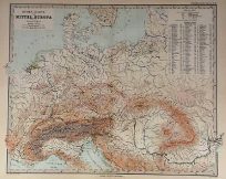 Hohen Karte von Mittel Europa