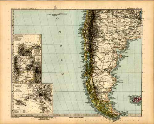 Argentina with inset maps of Valparaiso