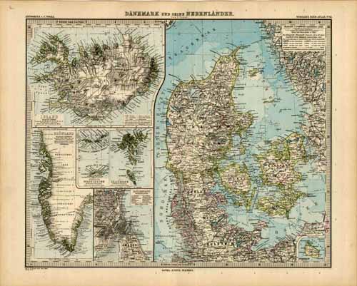 Denmark and related territories with inset maps of Iceland