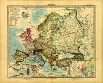 Europe with inset maps of the strait of Gibraltar