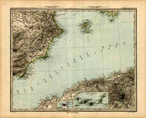 Eastern Spain with an inset map of Madrid