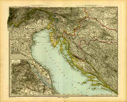 Austria-Hungary with an inset map of Vienna and its vicinity