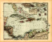 West Indies with inset maps of Jamaica Puerto Rico