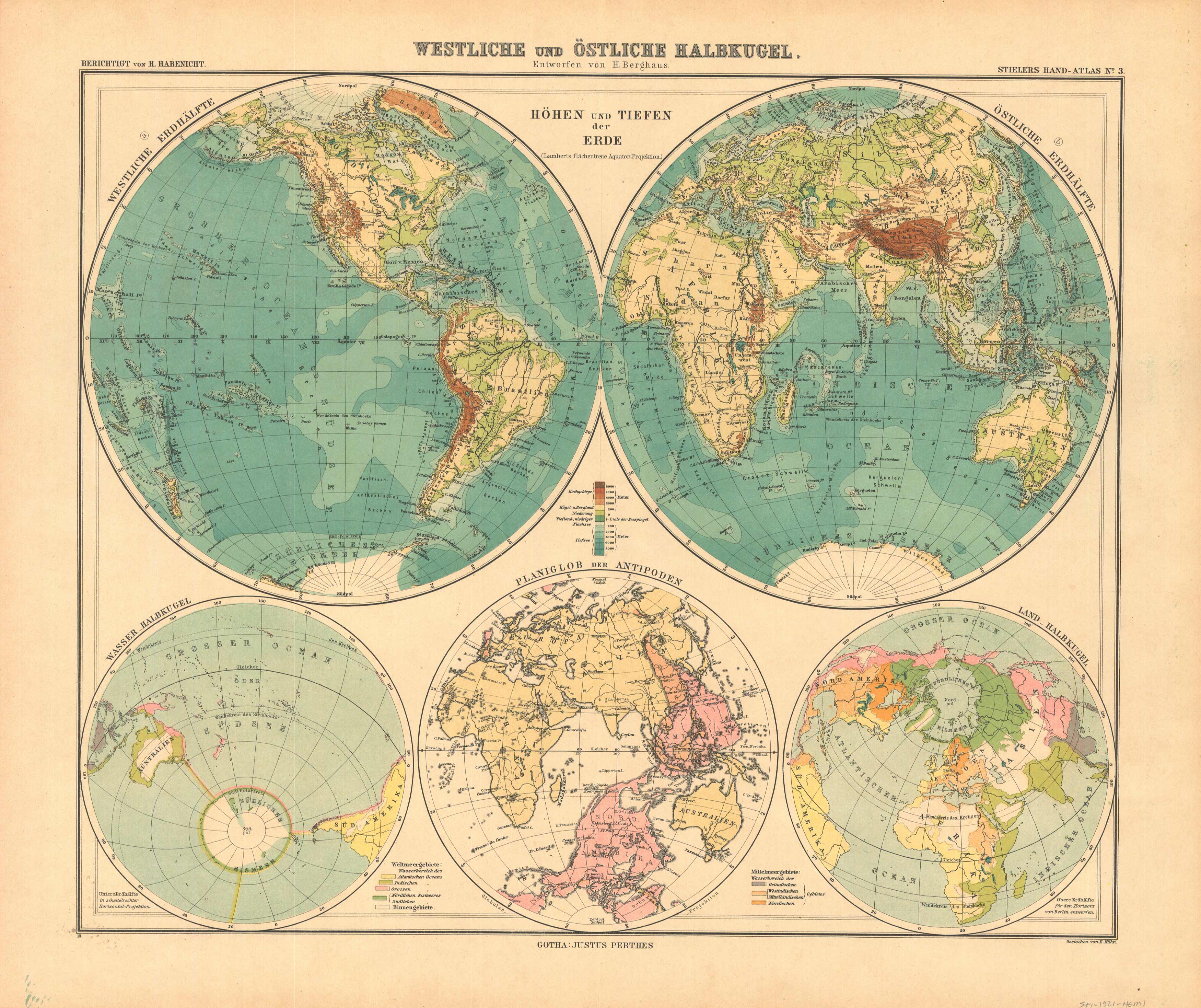 Westliche und Oestliche Halbkugel (Western and Eastern Hemispheres) Westliche und Oestliche Halbkugel (Western and Eastern Hemispheres)