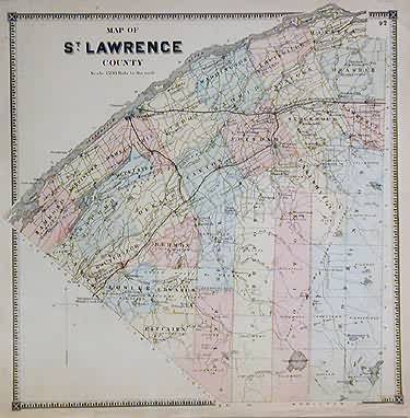 Map of St. Lawrence County