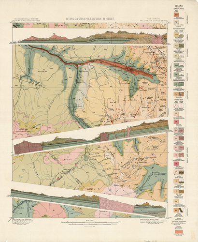 Telluride Area Geologic Structure Map