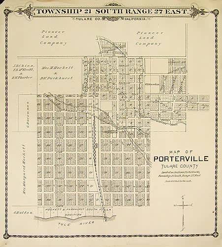 Map of Porterville